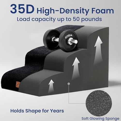 GoGoBunny Dog Stairs for Small Dogs, 3-Step Pet Steps for Couch Sofa - Image 7