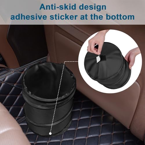 Car Trash Can, 2 Packs 2.6 Gallons Collapsible Car Garbage Can - Image 5