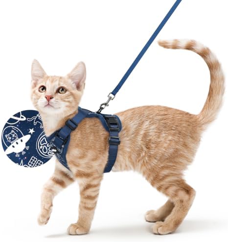 rabbitgoo Cat Harness and Leash Set, Escape Proof Vest, Cosmic Ace by rabbitgoo