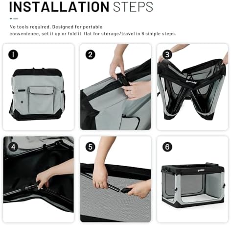 ZOMISIA Collapsible Dog Travel Crate - Image 5