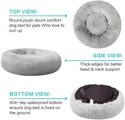 SAVFOX 36 inches Calming Donut Dog Bed - Image 6