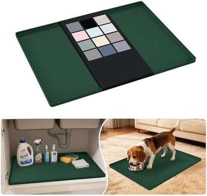 URMONA Waterproof Silicone Under Sink Mat 25'' x 19'' Shelf Liner by URMONA
