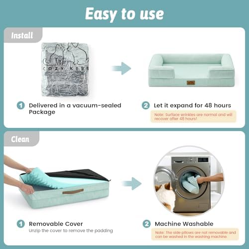 COZY KISS Orthopedic Dog Cooling Bed Washable - Image 6