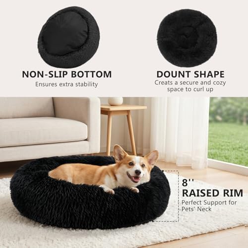 MIXJOY Orthopedic Dog Bed Comfortable Donut Cuddler Round Pet Beds Ultra Soft - Image 2