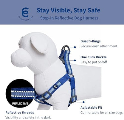 Blueberry Pet Essentials Step-in Reflective Back to Basics Dog Harness - Image 2