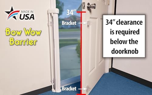 Bow Wow Barrier 28-Inch White Retractable Exterior-Door Barrier - Image 3