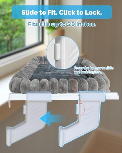 Heavy-Duty Cat Window Perch – Soft, Cozy & Warm Plush Cover - Image 5