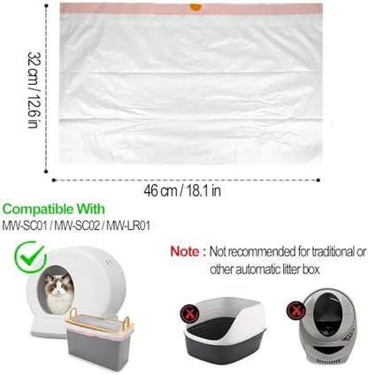 Cat Litter Box Liners, Drawstring Trash Bags - Image 3