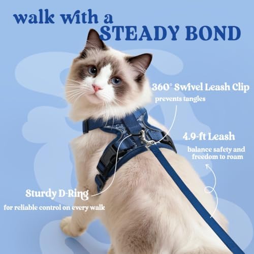 rabbitgoo Cat Harness and Leash Set, Escape Proof Vest, Cosmic Ace - Image 5