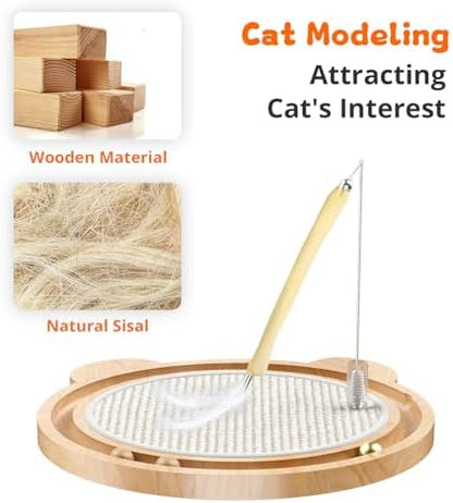 Cat Scratcher Toys Natural Sisal Pad Kitten Interactive Ball Track - Image 5