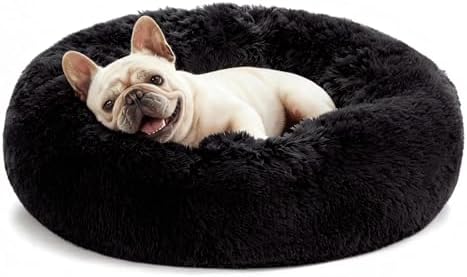 Love's cabin Calming Cat Bed for Indoor Cats, Anti-Anxiety Donut Round Dog Bed by Lovescabin