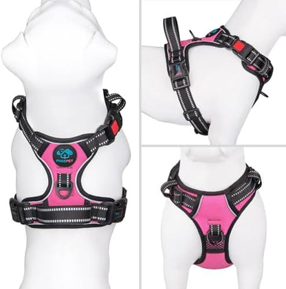 PHOEPET Reflective Dog Harness Large Breed Adjustable No Pull Vest - Image 2