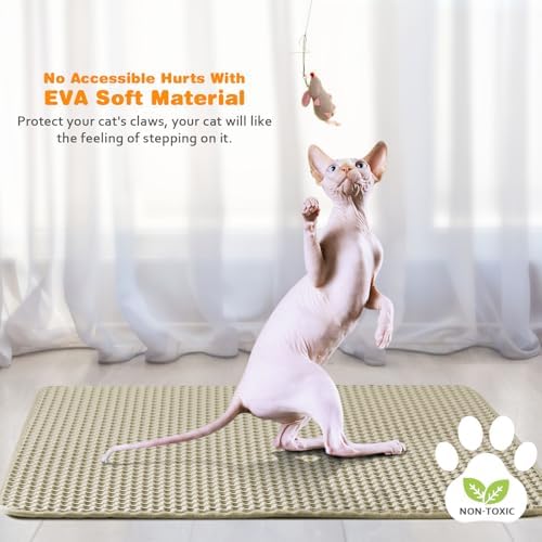 Cat Litter Mat 18"x24", Double Layer EVA litterbox Mat - Image 6