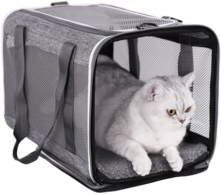 Soft Pet Carrier Bag for Cats and Puppy Under 20 lbs. Sturdy, Comfortable and by petisfam