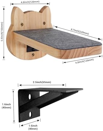 ESPETS Natural Solid Wood Cat Wall Floating Steps - Image 3