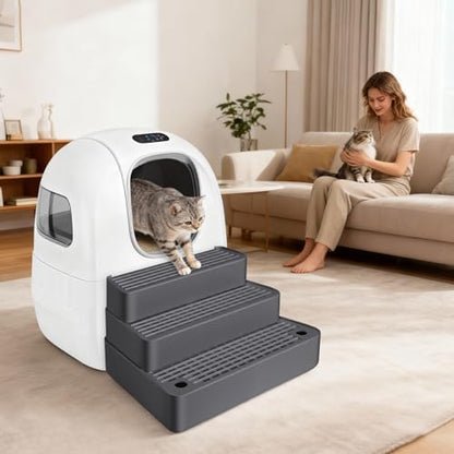 Extra Large 3 Steps Litter Box Ramp, Adjustable Cat Litter Box Step - Image 7