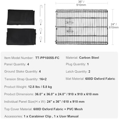 VEVOR Dog Playpen, Dog Fence Indoor and Outdoor Pen - Image 7