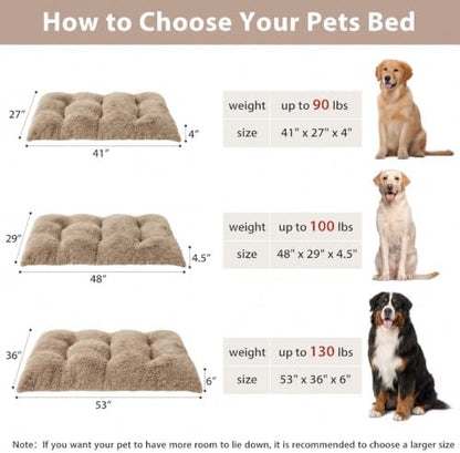 BFPETHOME Dog Bed for Large Dogs, Plush Kennel Pad for Sleeping &Ease Anxiety - Image 3