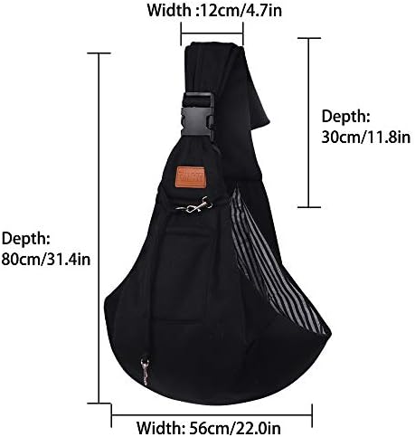 FDJASGY Small Dog Sling Cat Carrier Adjustable Strap Hands Free Reversible Pet - Image 4