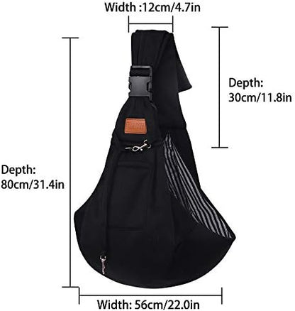 FDJASGY Small Dog Sling Cat Carrier Adjustable Strap Hands Free Reversible Pet - Image 4