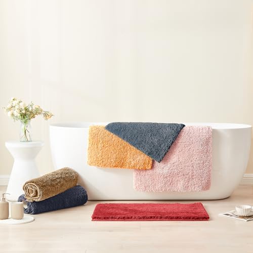 CozeCube Orange 36"x24" Shaggy Non Slip Soft Washable Bath Mat - Image 7