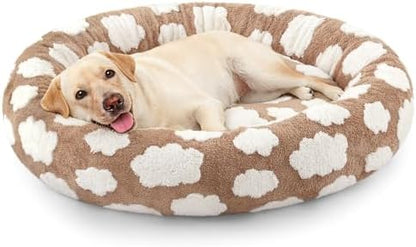 JOEJOY Jacquard Donut Round Large Sized Dog Bed by JOEJOY