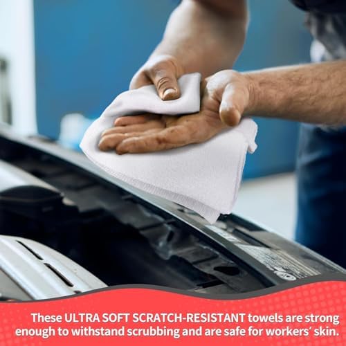 White Microfiber Cleaning Cloth, 150 Pack Shop Towels All-Purpose Cleaning Rags - Image 4
