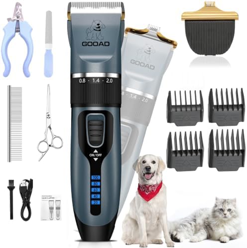 Dog Clippers Grooming Kit and Trimmer by Gooad