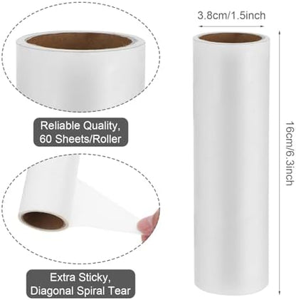6.3 inch Wide Lint Roller Refills, Value Pack 24 Rolls Extra Sticky Lint - Image 3
