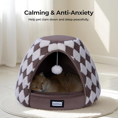 BALANCE Cat Beds for Indoor Cats, 2-in-1 Cat Bed Cave - Image 3
