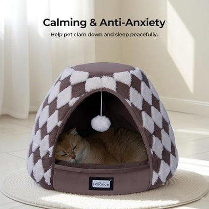 BALANCE Cat Beds for Indoor Cats, 2-in-1 Cat Bed Cave - Image 3