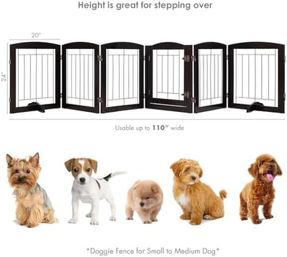 PAWLAND Dog Gate Indoor with Walk Through Door, Foldable Free Standing Pet Gate - Image 5