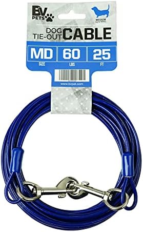 BV Dog Tie Out Cable 25 Feet by BV