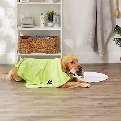 Bone Dry Pet Grooming Microfiber Towel, Embroidered Collection, Lettuce Green - Image 5