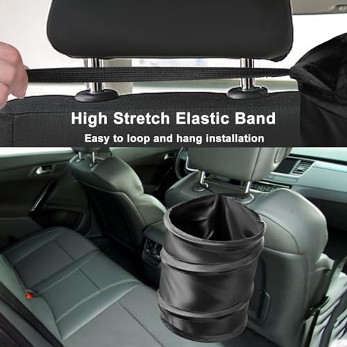 Car Trash Can, 2 Packs 4 Gallons Garbage Can, Collapsible Trash Bin - Image 4