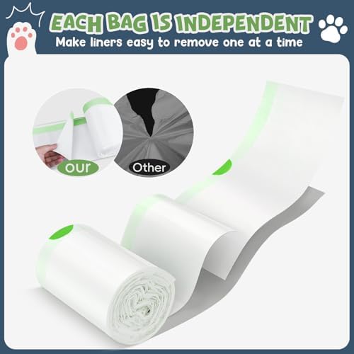 60 Pack Litter Box Robot 3 4and 5 Waste Bags, 1.5 Mils Thick Drawstrings - Image 4