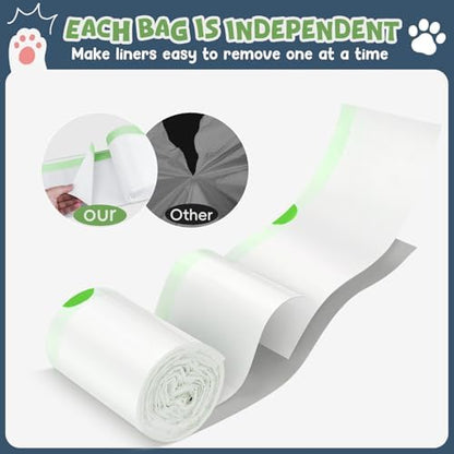 60 Pack Litter Box Robot 3 4and 5 Waste Bags, 1.5 Mils Thick Drawstrings - Image 4