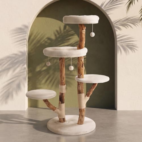 Wood Cat Tree, Modern Cat Tower - Image 3