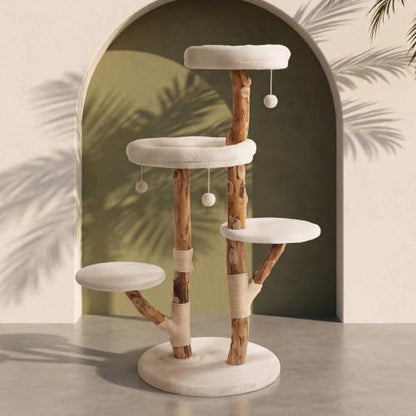 Wood Cat Tree, Modern Cat Tower - Image 3