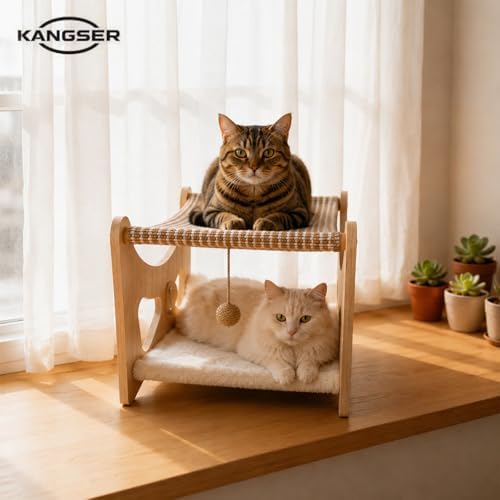 Cat Hammock Bed, 3 in 1 Elevated Bunk Cat Hammock Bed - Image 3