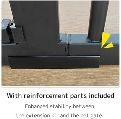 Lumizone 61.02" Extra Tall Pet Gate Extension Kit 29.17" Wide Black - Image 4