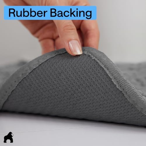 GORILLA GRIP SoakSTOPPER Dog Door Mat, Machine Wash and Dry, 36x24 Gray - Image 5