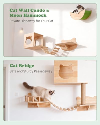 16 in 1 Solid Wood Cat Wall Shelves - Image 5