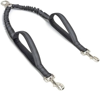 Dual Dog Leash Coupler Double Control Padded Handle by Mycicy