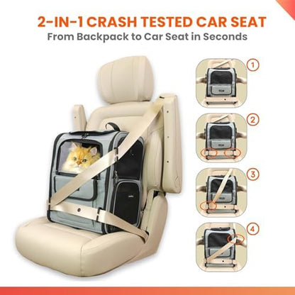 Crash-Tested Multi-Window & Expandable Cat Backpack Carrier - Image 3