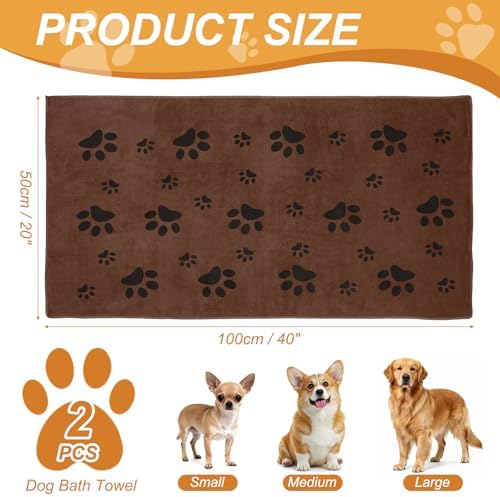 Microfiber Dog Towels Drying Dogs 40x20 in Super - Image 2