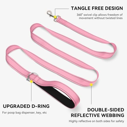 Joytale Reflective Dog Leash for Small Dogs, 5 FT x 3/4" - Image 5
