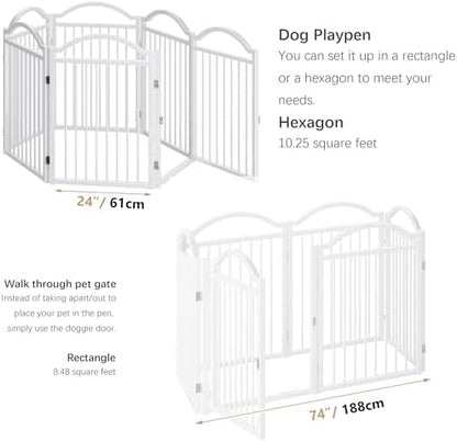 BHG Metal No-Assembly Freestanding Dog Gate - Image 5