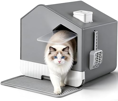 Extra Large Enclosed Cat Litter Box by NovaMicrodermabrasion