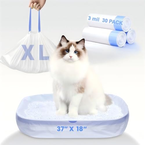 30 Pack Jumbo Cat Litter Bags by Fronip